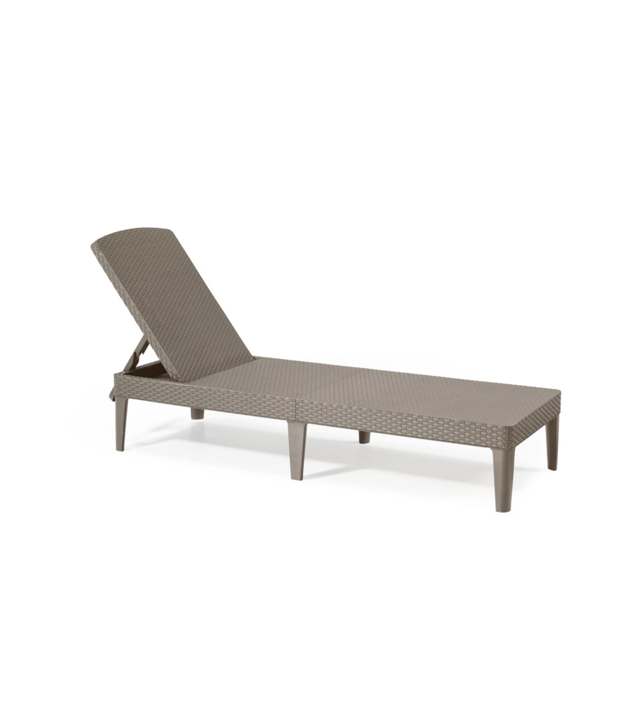 OUTLET - DIFETTI ESTETICI - SDRAIO LETTINO PRENDISOLE KETER "JAIPUR SUNLOUNGER" COLORE CAPPUCCINO, 187,5X58X29 CM